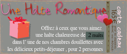 Bon pour une chambre d'h&ocirc;tes "Blanc" ou "Rouge"